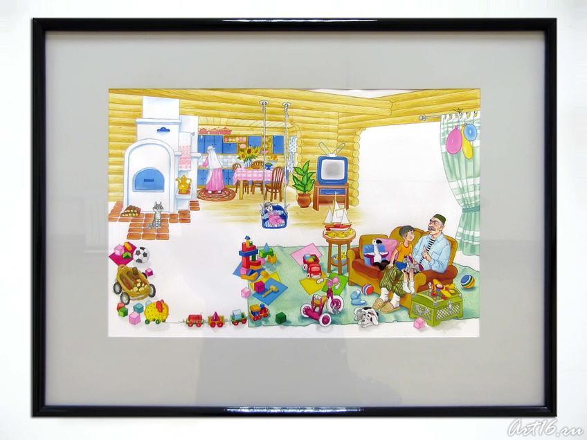 Иллюстрации  к  поэме Р. Хариса для детей «Красивый дом» 2005 _38::Экспозиция