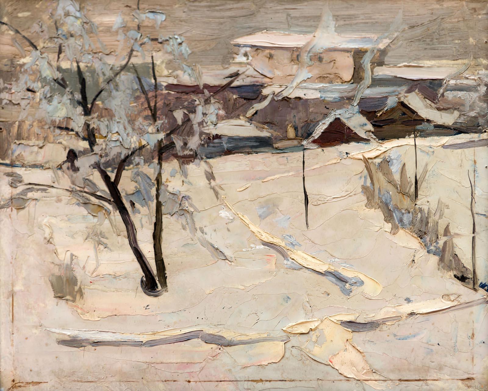 ВЯЧЕСЛАВ ЛЫСКОВ. 1932 - 1974 КАЗАНЬ. ВИД ИЗ ОКНА ДВОРЦА ПИОНЕРОВ Картон, масло::«Жизнь коротка — искусство вечно» Вячеслав Лысков и его ученики Живопись, графика