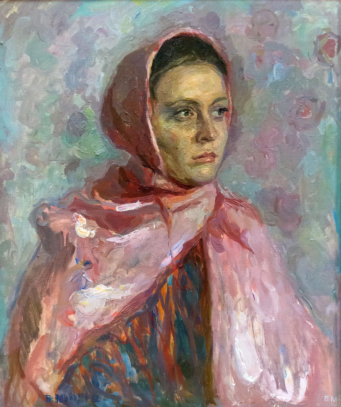 БОРИС МАЙОРОВ. 1931-1991 ПОРТРЕТ ДЕВУШКИ В РОЗОВОМ Холст, масло::«Жизнь коротка — искусство вечно» Вячеслав Лысков и его ученики Живопись, графика
