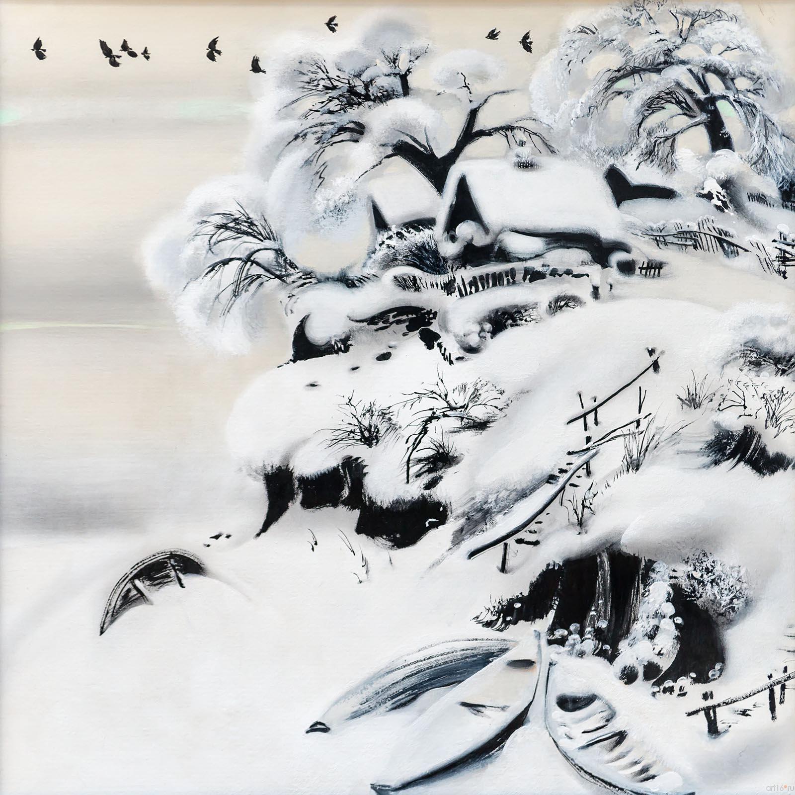 РАШИТ САФИУЛЛИН. БЕЛАЯ МЕТЕЛЬ. Холст, масло::«Жизнь коротка — искусство вечно» Вячеслав Лысков и его ученики Живопись, графика