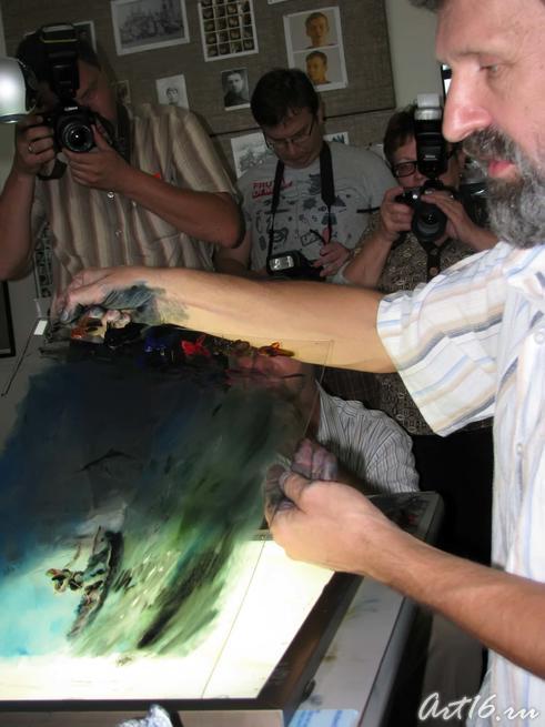 Базовое живописное полотно готово::Выставка Александра Петрова «Моя любовь. Сотворение фильма»