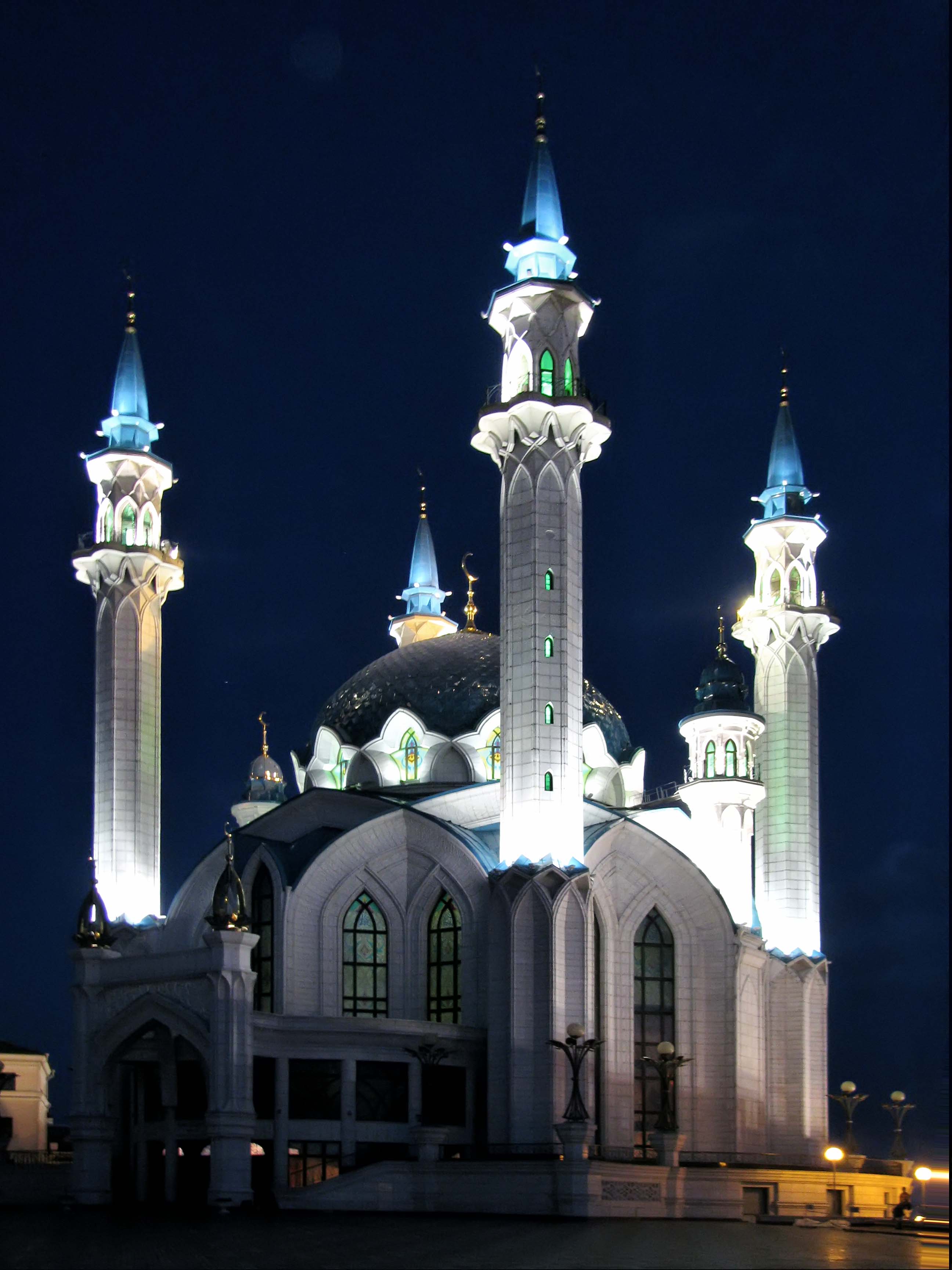 Мечеть Кул Шариф ночью::Казанский Кремль. Ночь. 2009г.