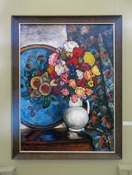 Натюрморт. Цветы в вазе (с подносом). 1912 -1914гг