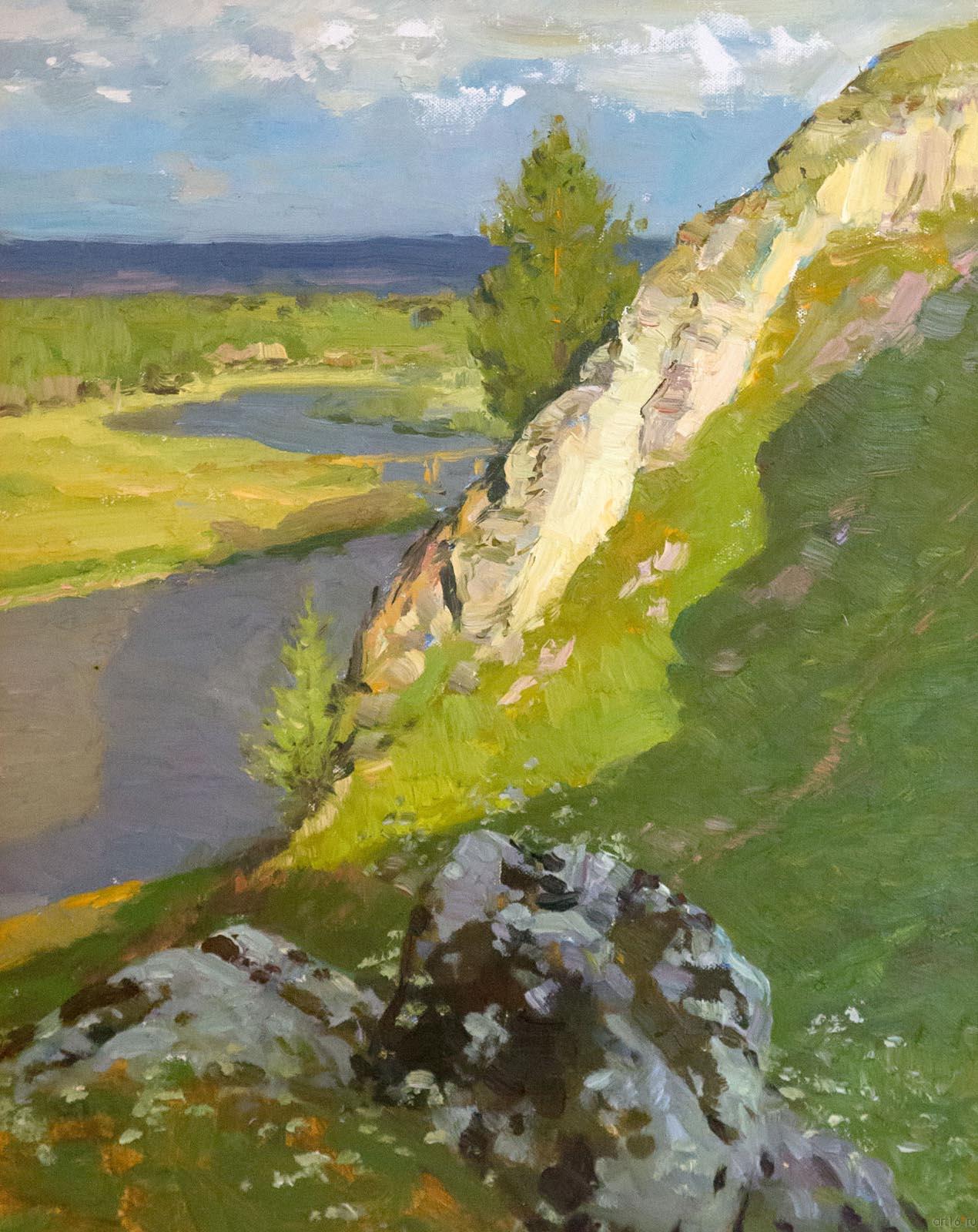 ХУЗИН Р.Ф. 1975 ЧУСОВОЕ СОЛНЦЕ. 2013 Холст, масло::Между Волгой и Уралом