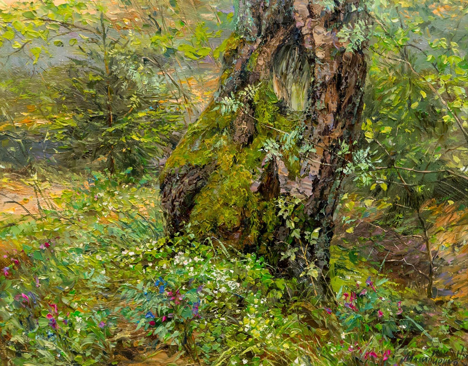 МАТВИЕНКО К.К. 1969 ТИШИНА ВЕСЕННЕГО ЛЕСА. 2014 Холст, масло::Между Волгой и Уралом