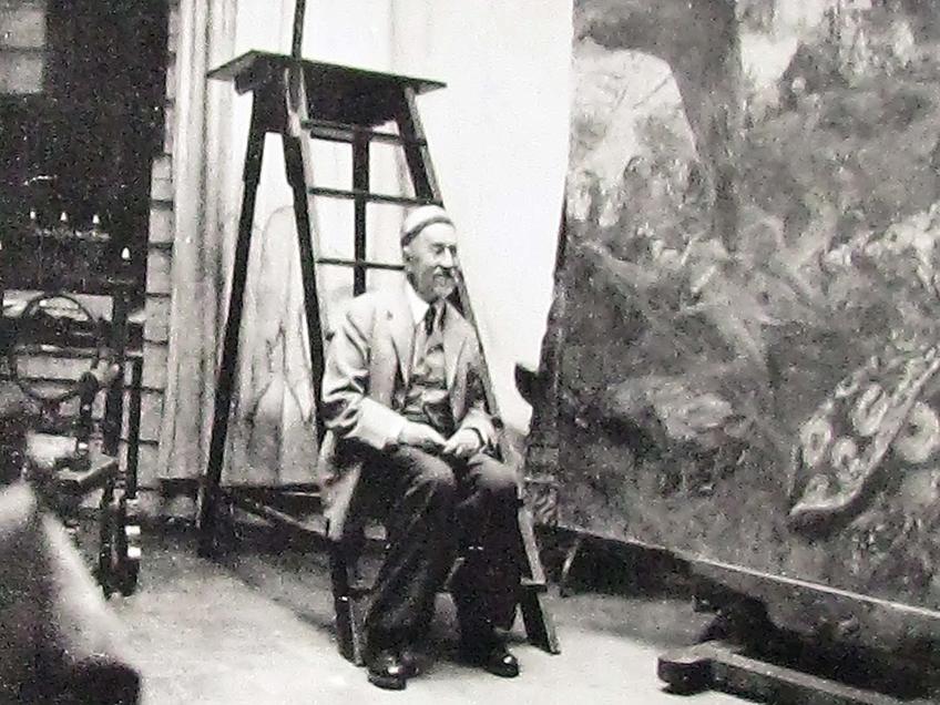И.Е. Репин у картины «Гопак». 1929