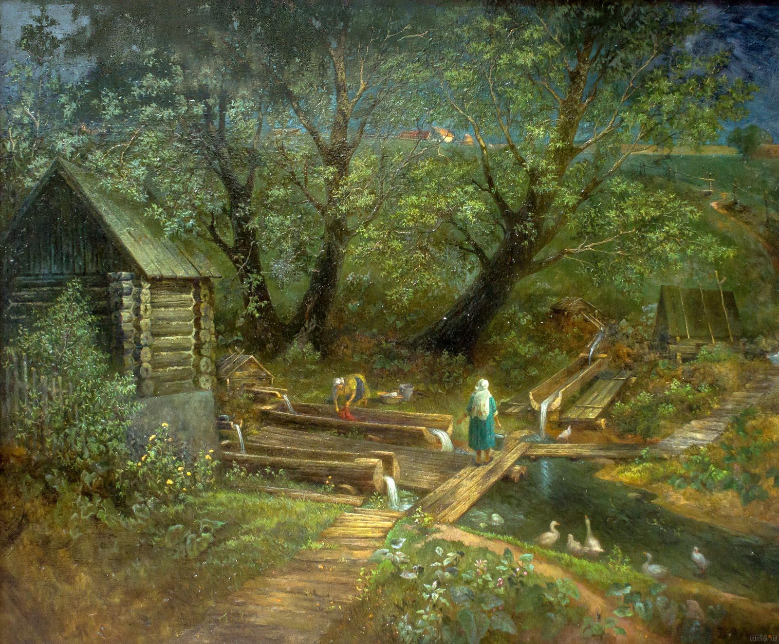 ЯМАНОВА РЕЗЕДА РАХИМУЛЛОВНА. 1964 г. Казань РОДНИКИ ПРЕДКОВ. 2012 Холст, масло::Моя Родина — Татарстан. Республиканская художественная выставка