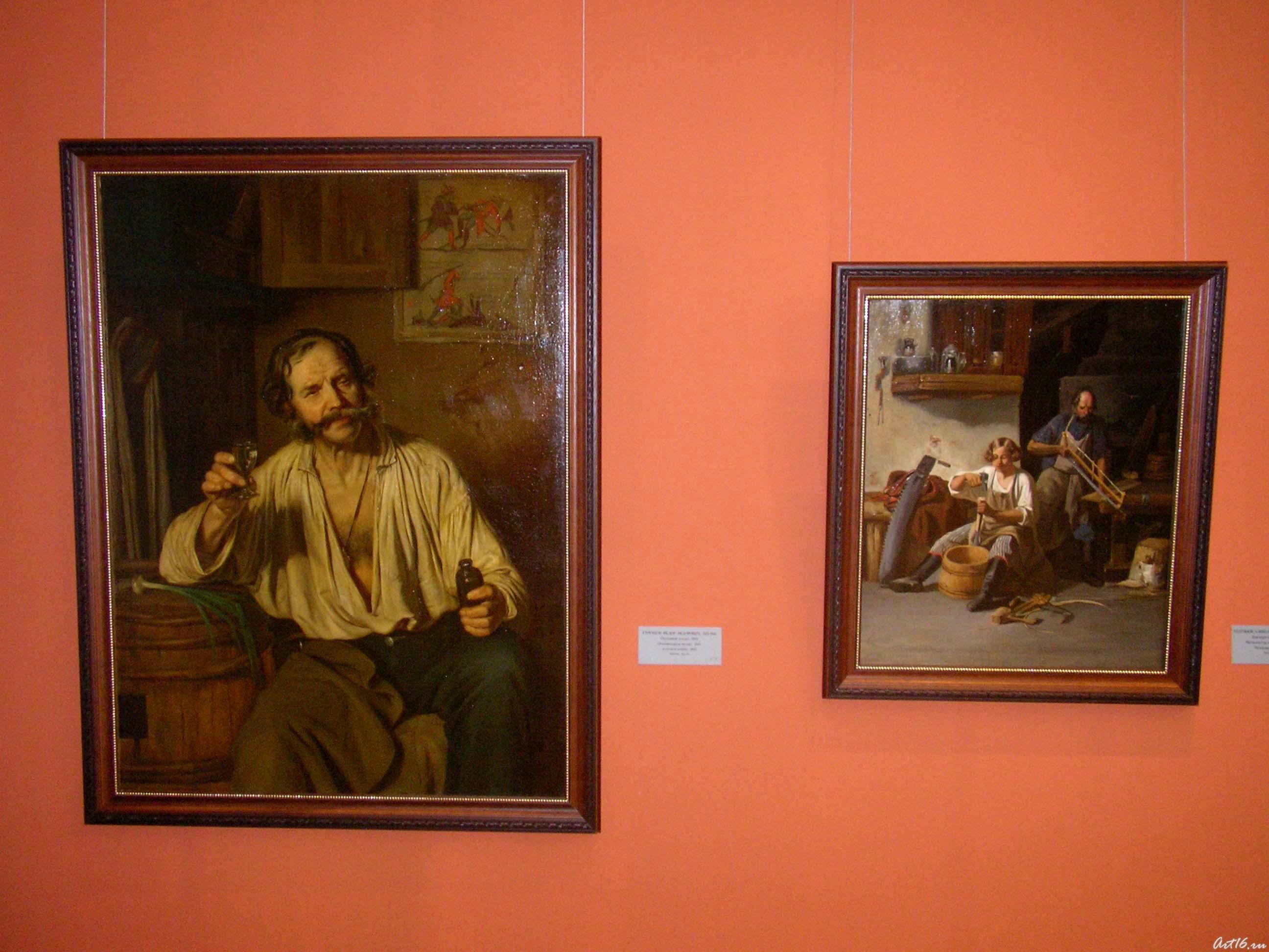 Отставной солдат. 1845 / Бондари за работой. 1846::Русское искусство в Эрмитаже