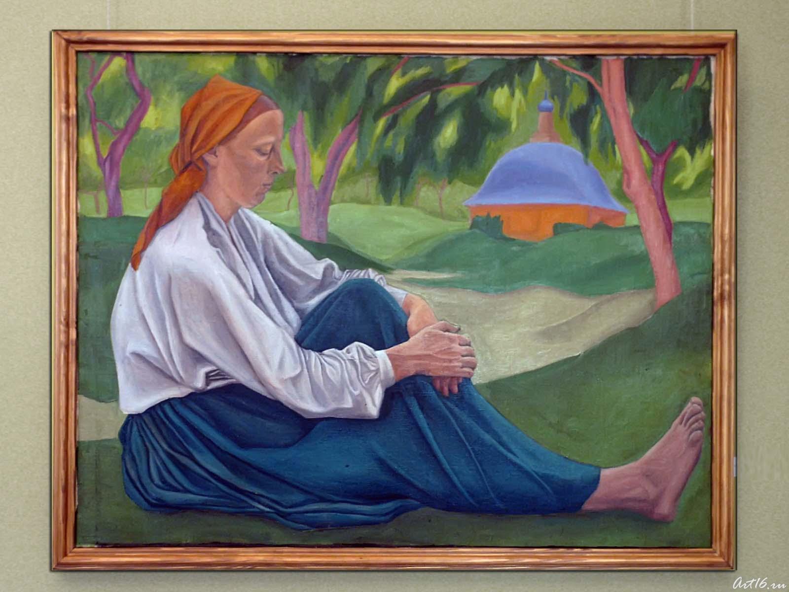 Крестьянка, сидящая не траве (Авдотья)::Русское искусство начала XX века