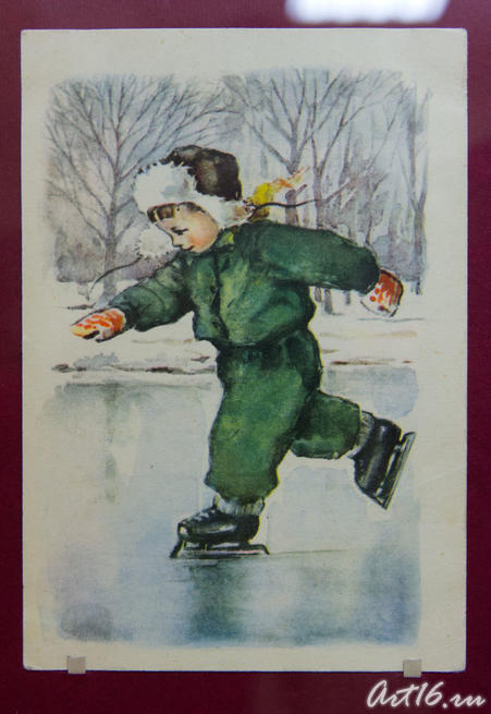 08201  Открытка 1950-х гг. ::Коллекция рождественской и новогодней открытки