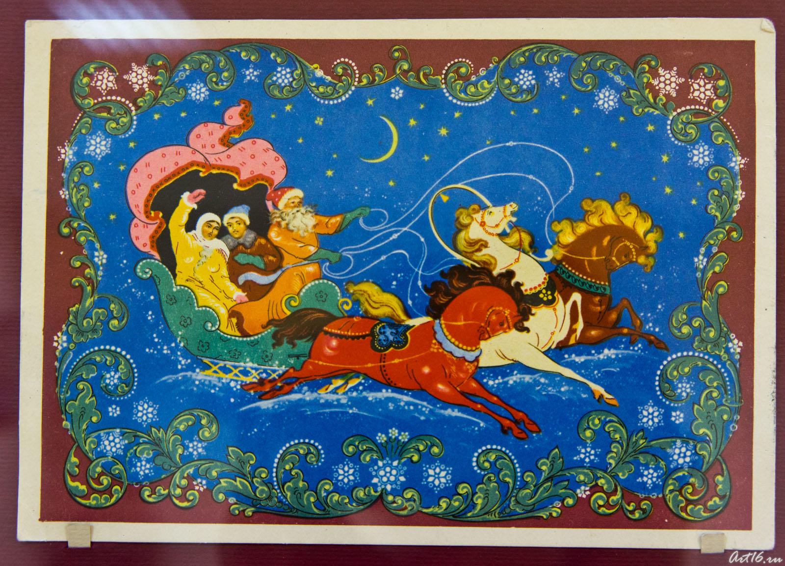 08230 Открытка 1960-е гг. Палех::Коллекция рождественской и новогодней открытки