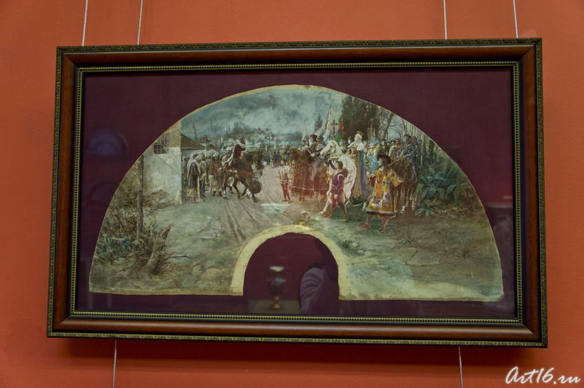 Фото №72661. Веерный экран "Сдача Альгамбры". Кон. XIX. Франция