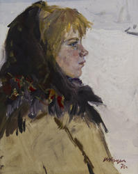 «Снегурочка», картон, масло, 1970