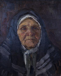 Портрет матери, 1958, холст, масло