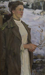 Медсестра. Портрет Региты Даггелете, 1976, холст, масло