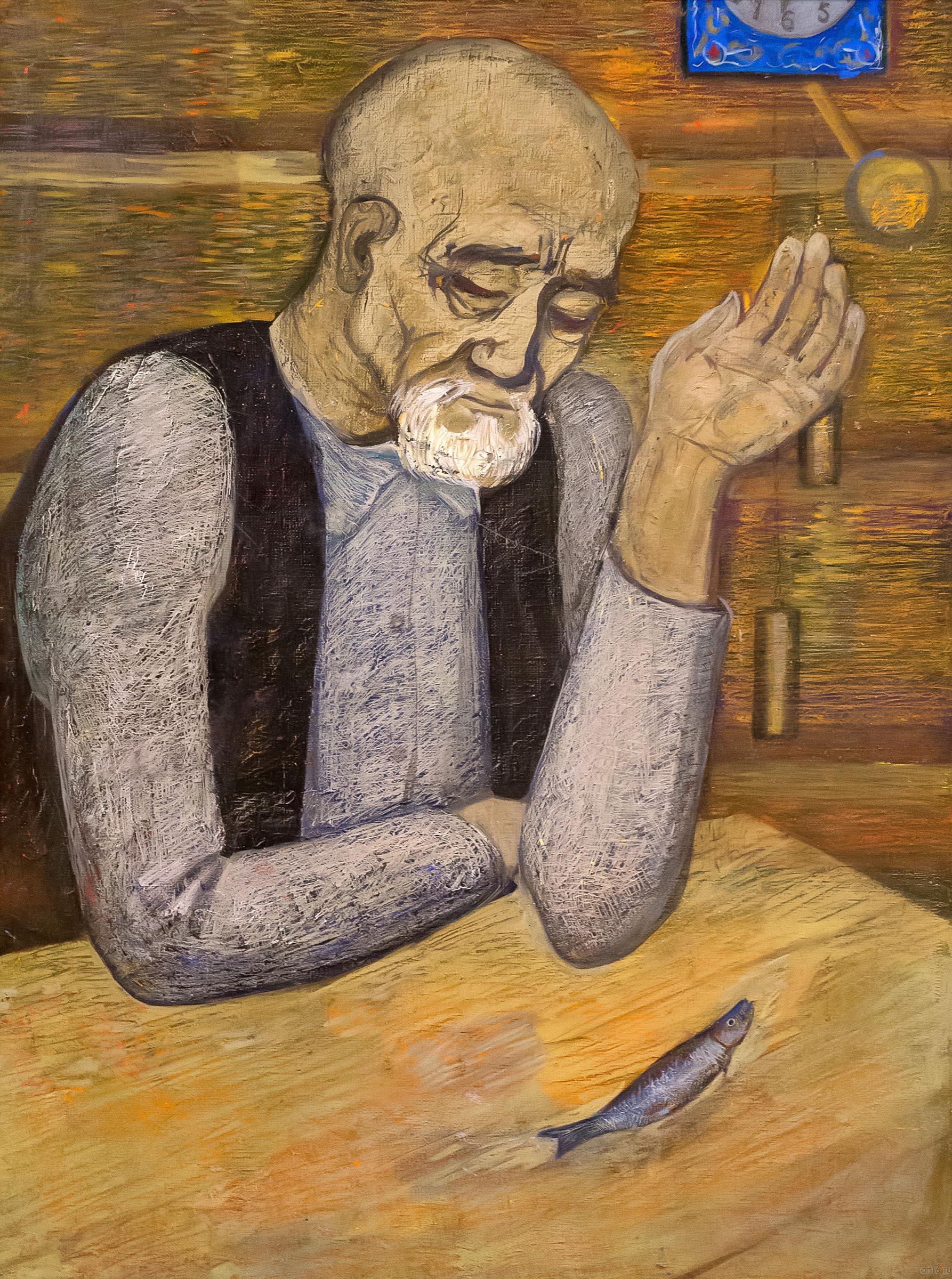 КИЛЬДИБЕКОВ Р.А. 1934 РАЗГОВОР. СТАРИК С РЫБОЙ. 1962::Открытие юбилейной выставки Р.А. Кильдибекова