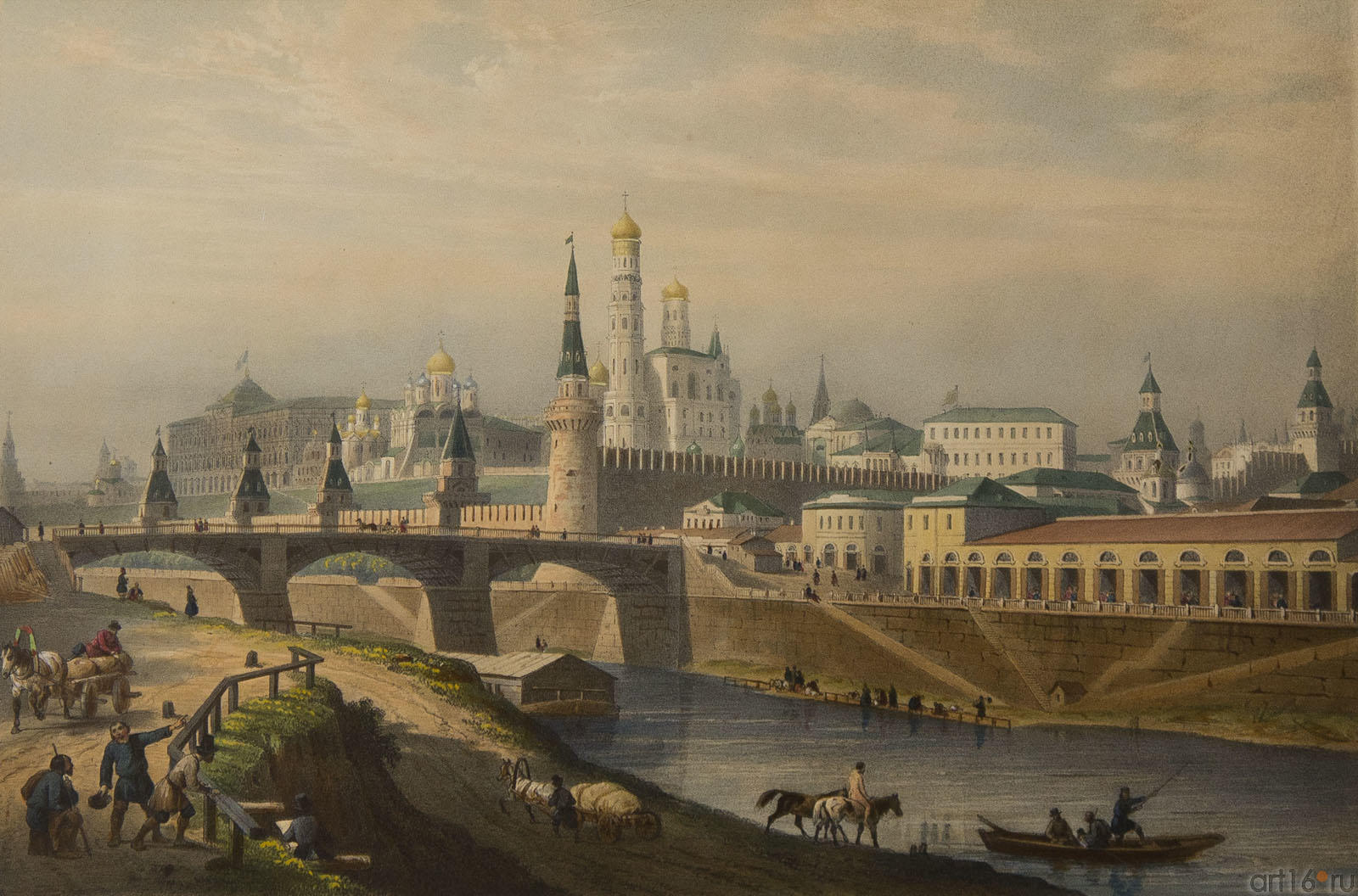 Бишбуа Л.П.А.(1801-1850), Лемерсье Ж.Р.(1803-1887). Общий вид кремля::Москва и москвичи. Традиции и современность