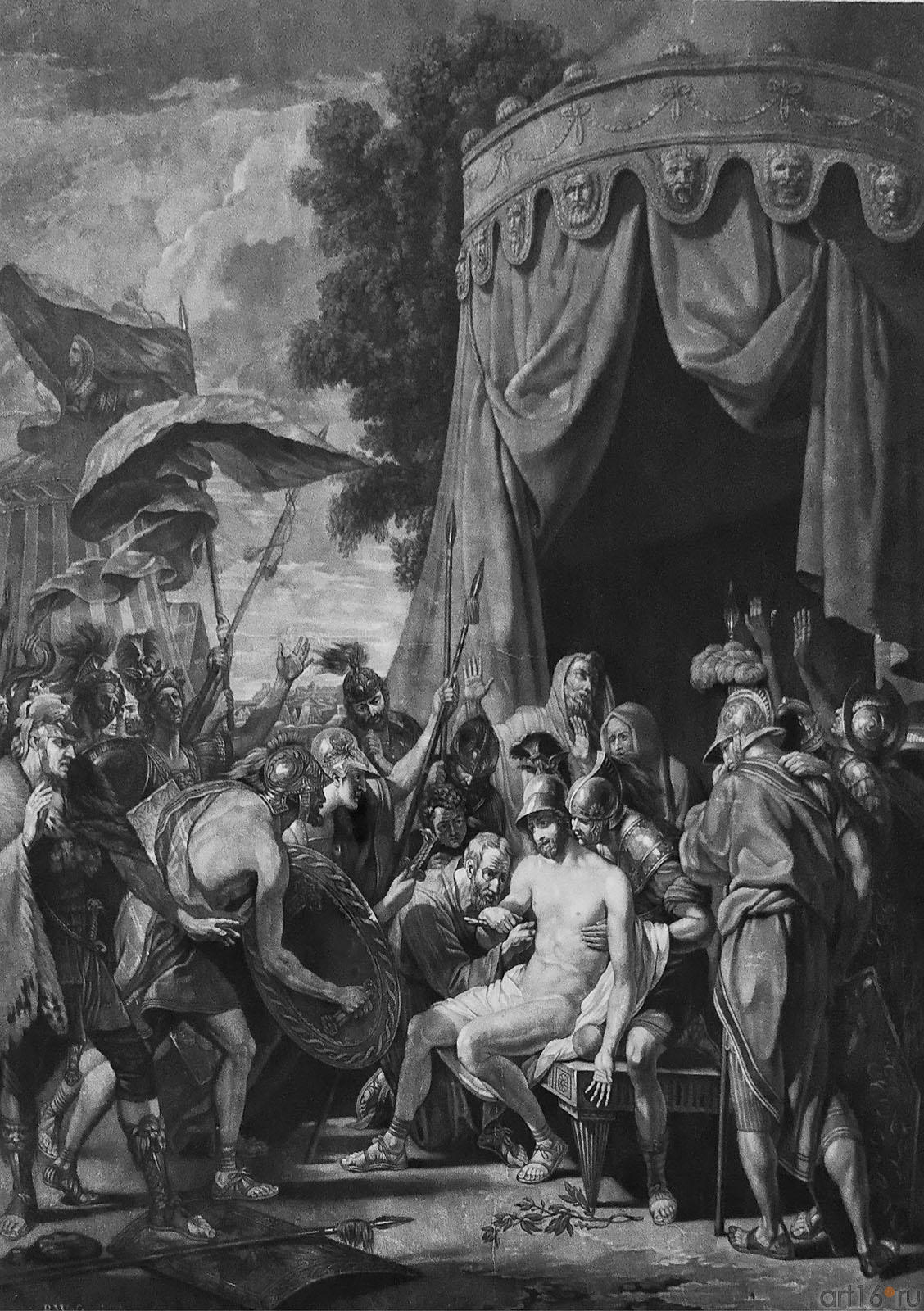 Смерть Эпаминонда, Лондон, 1774, гравюра В.Грина с картины Б. Бэста::«Державин, бич вельмож…»