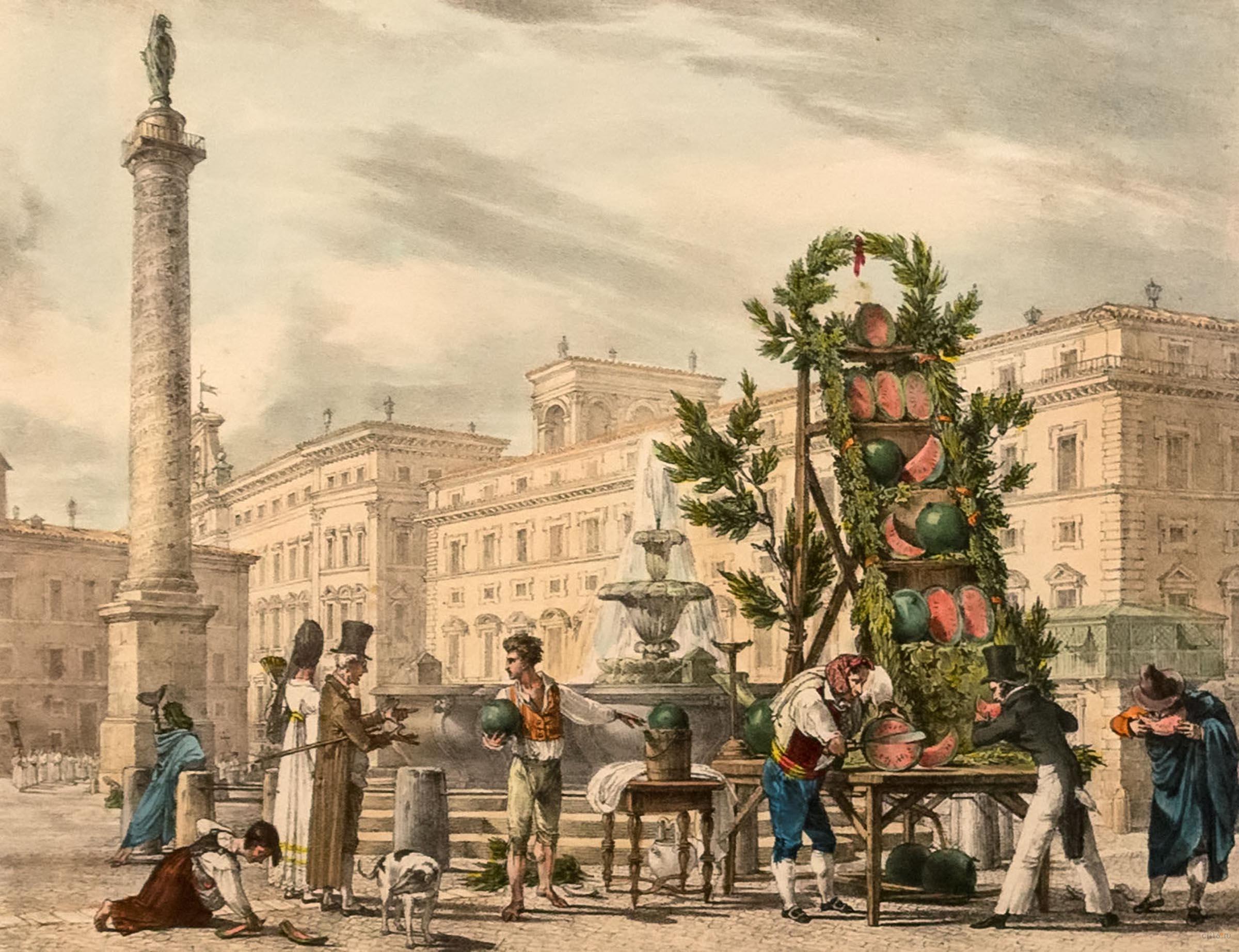 АНТУАН ЖАН БАТИСТ ТОМА 1791, Продавцы арбузов::"Образы Италии" Западноевропейское искусство XVII-XX веков из собрания Эрмитажа
