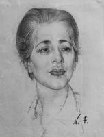 Женский портрет. 1940-е. Фешин Н.И.