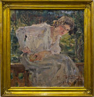 Портрет молодой женщины (Наталья Подбельская), 1910. Фешин Н.И.