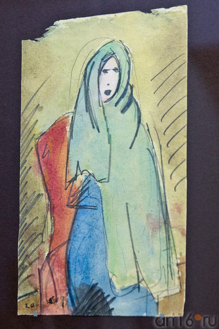 Портрет неизвестной в шали. 1920. Фальк Р.Р. (1886-1958)::"Неразборчивая стенограмма века" Роберта Фалька