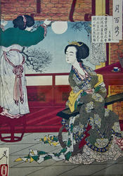 Весна уходит. 1887.  Цукиока Ёситоси / Тайсо Ёситоси (1839-1892)
