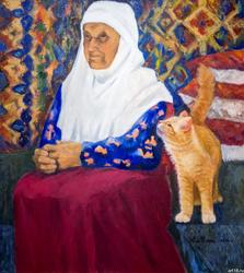 Бабушка с кошкой. 2016. Мичри А.И. 1934 
