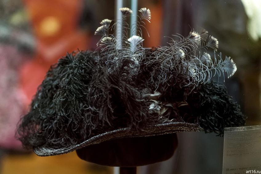 Фото №897439. Шляпа с черными страусовыми перьями