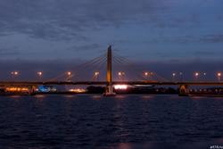 Мост Миллениум, Казань, сумерки