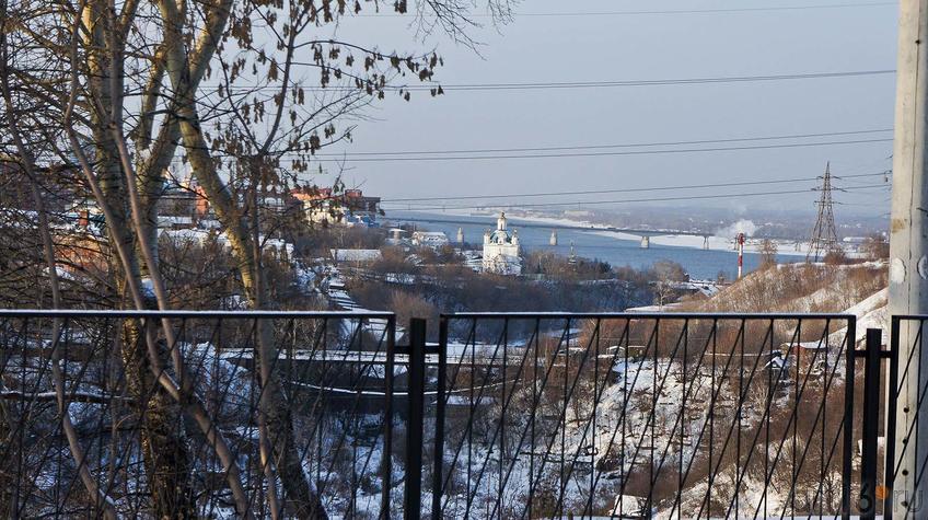 Фото №91784. Вид на Каму со смотровой площадки Планетария. Пермь. Январь 2012