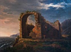 Руины на берегу моря 1816-1818. Мивилль Жак Крис Кристоф (1786-1836)