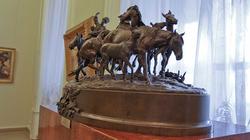 Табун кабардинских лошадей.возвращающийся с поля. 1878, бронза. Лансере Е.А.