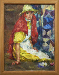 Девушка в желтом. 1928. Б.И.Урманче. 1897-1990