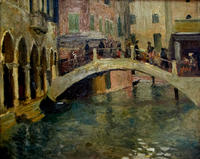 Венеция. Мост через канал. 1913. Визель Э,О.