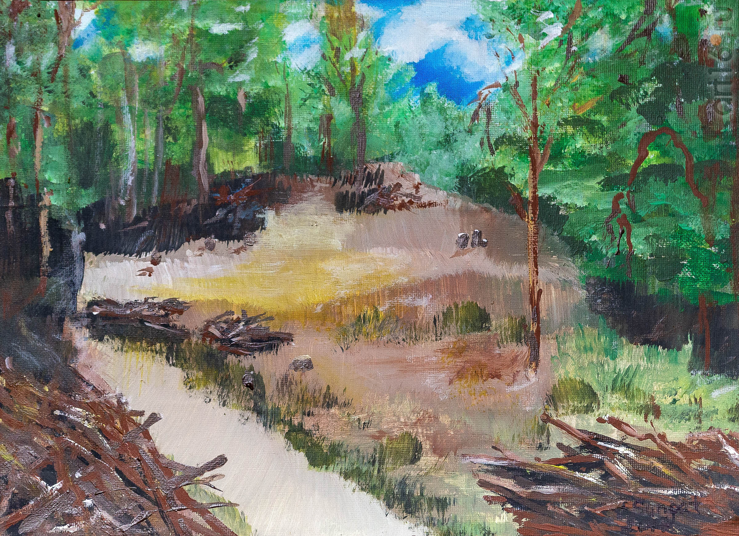 На опушке (этюд). 2017. Сунгатова Елена::20191225 Лена картины