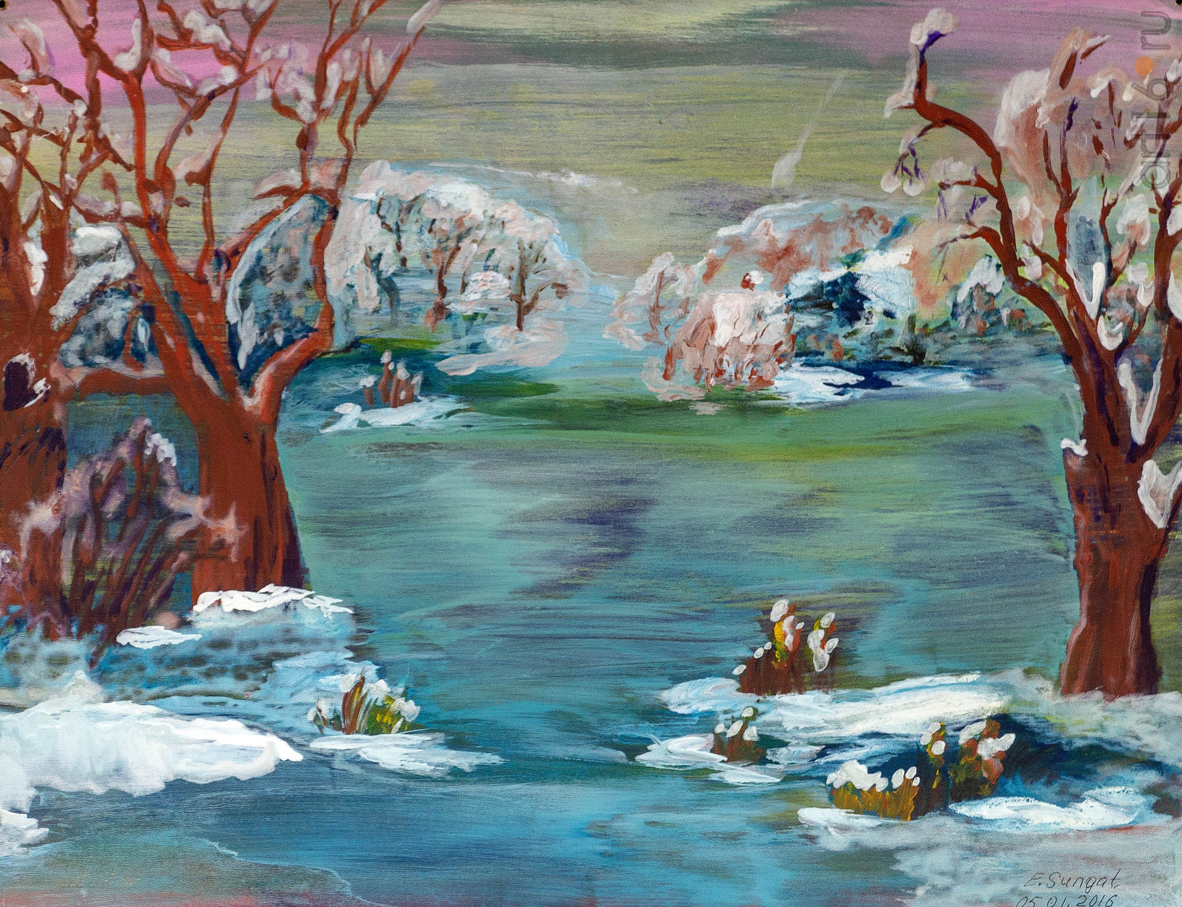 Пришла, рассыпалась клоками... 2016. Сунгатова Елена::20191225 Лена картины