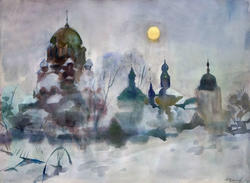 Сумерки в Свияжске. 2010. Крылов А.И., 1951, Зеленодольск