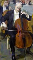 Портрет виолончелиста. 1967.  Майоров Б.И.(1931-1991)