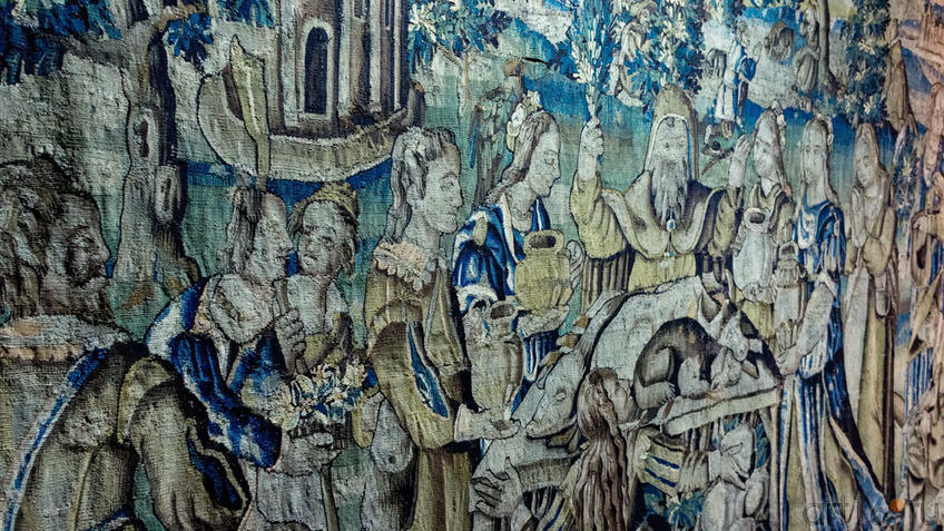Фрагмент шпалеры ʺИстория Гиласаʺ, Франция, Обюссон, XVII в.::Антикварная галерея ASG