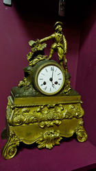 Часы. Позолоченная бронза и патинированная бронза, XIX